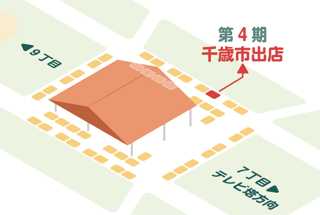 第4期千歳市ブース 出店会場マップ